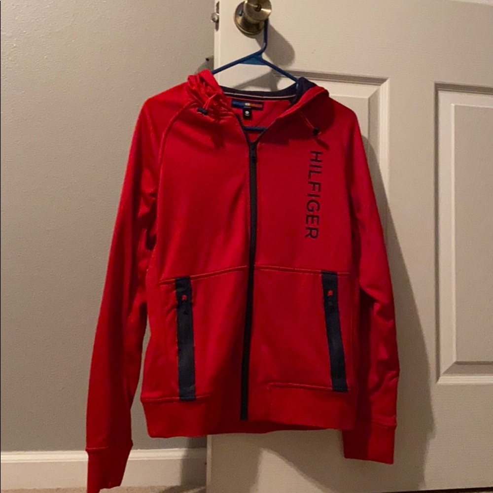Red Tommy Hilfiger jacket